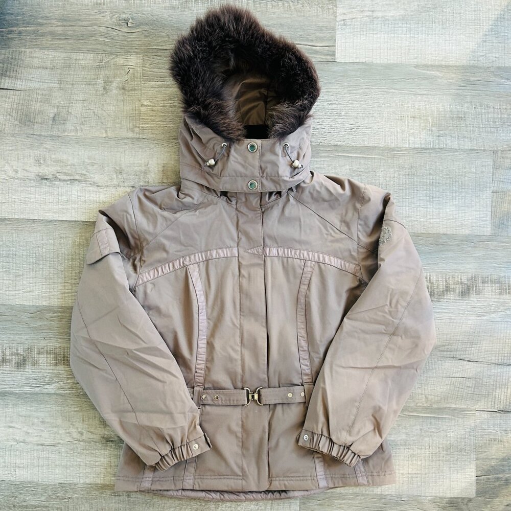 NILS Ski & Snowboard Jacket with Removable Fur Trim (size 12)